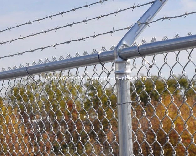 2.5mm-3.0mm Hot DIP Galvanized Chain Link Fence 9 Gauge 50*50mm 6FT PVC Coated Diamond Wire Mesh Fence