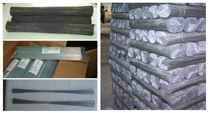 Galvanized Gi Black Annealed Straight Cut Rebar Steel Iron Tie Binding Baling Wire