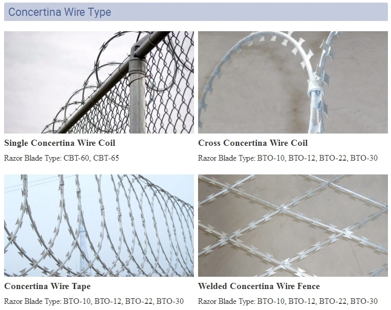 Prison Fencing Wire Anti-Climb Concertina Razor Fencing Wire